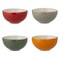 Mason Cash In the Forest Mini Bowl Set, 4 Stoneware Prep Bowls with Embossed Woodland Designs